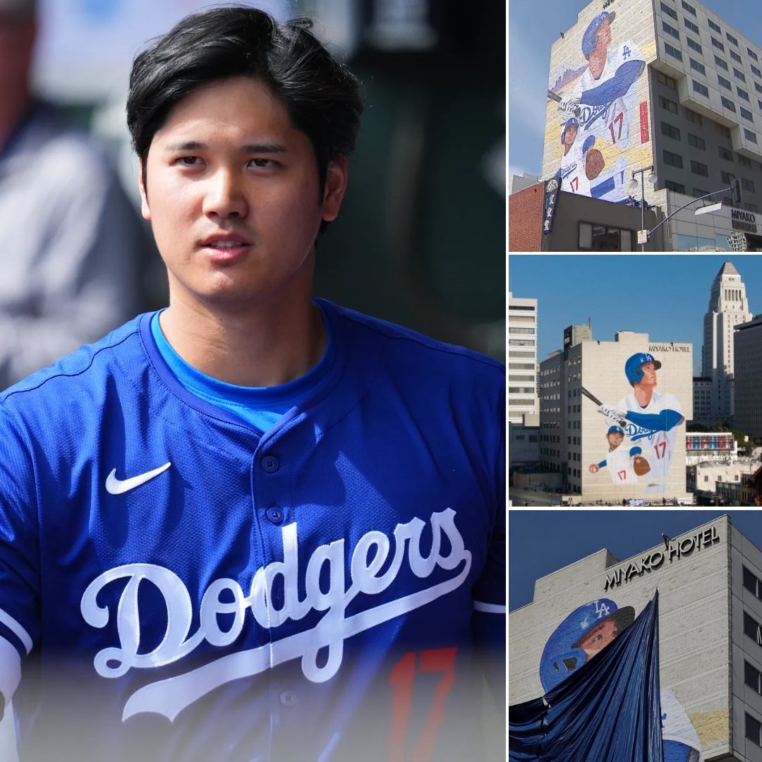 Little Tokyo's Shohei Ohtani artwork is unveiled before the Dodgers' home opening